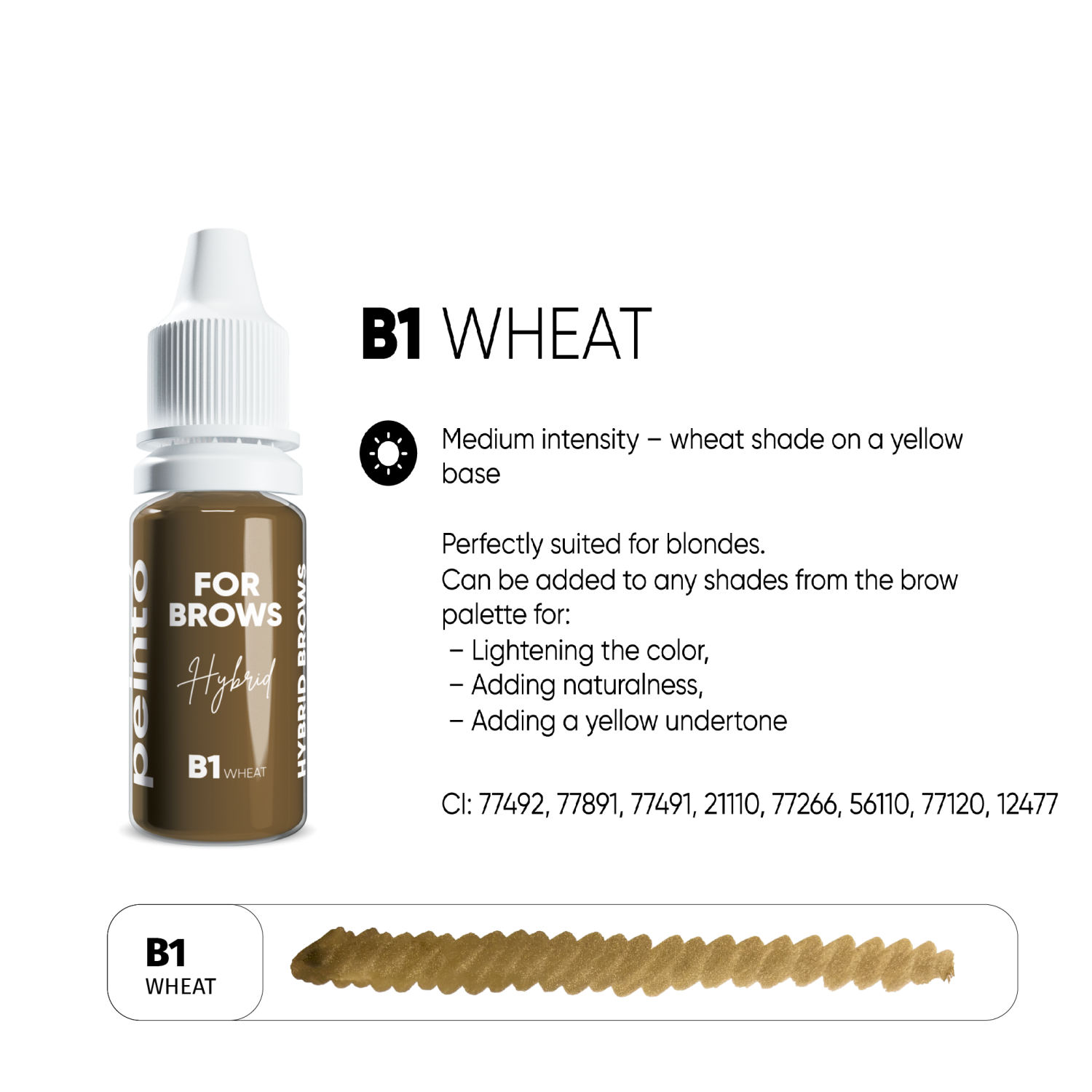 PEINTO წარბის პიგმენტი B1 Wheat